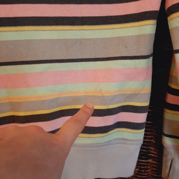 Ivivva by Lululemon Girl's Good In The Hood Stripe Hoodie Sweatshirt Jacket 10 - Picture 13 of 13